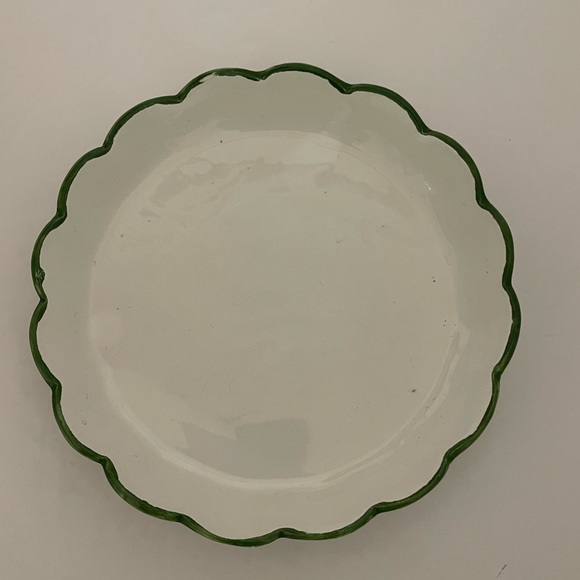 Vintage RCCL Portugal Hand Painted Floral Ceramic Green On White Flower Pot - Picture 7 of 12